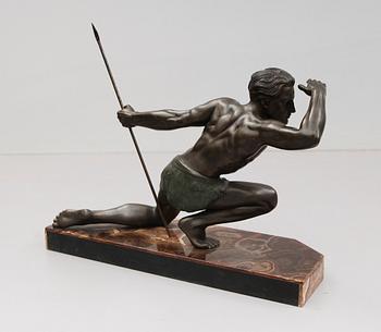 SKULPTUR, brons, art déco, sockel signerad J de Roncourt, 1900-talets första hälft.