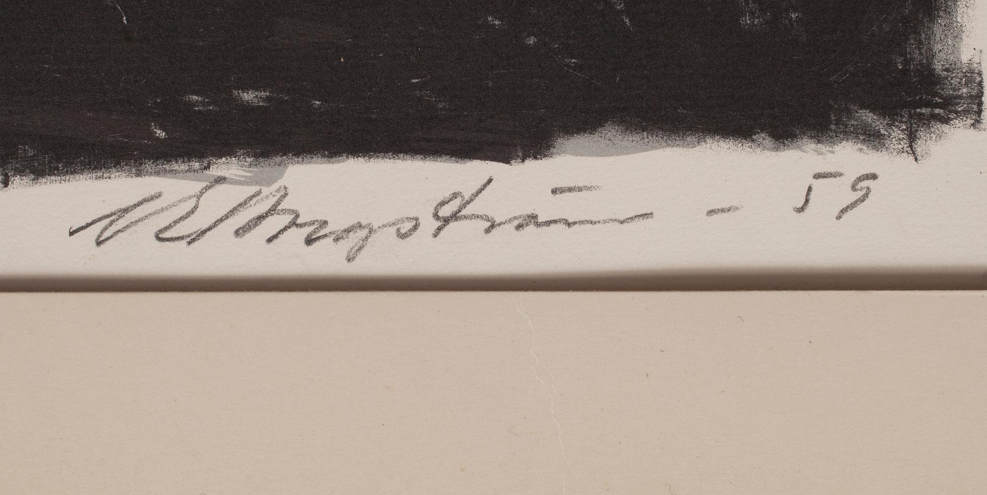 ERNST METHER-BORGSTRÖM, litografi, signerad och daterad -59.