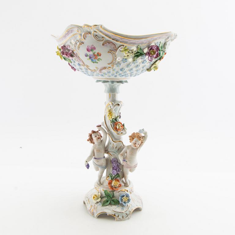 Two  bowls Rococo style Dresden Germany porcelain mid-20th century.