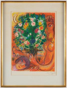 Marc Chagall, after, "Femme Bouquet".