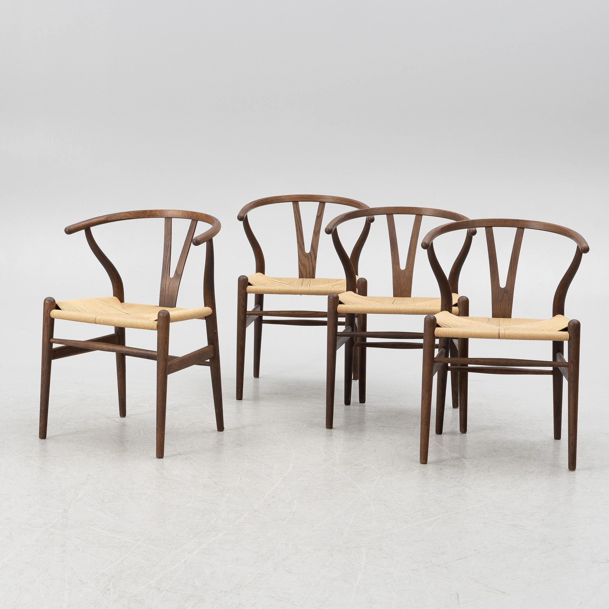 Hans J. Wegner, 4 pcs, "Y Chair/CH24", Carl Hansen & Son, Denmark.
