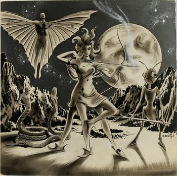 Eugen Semitjov, mixed media, signed.