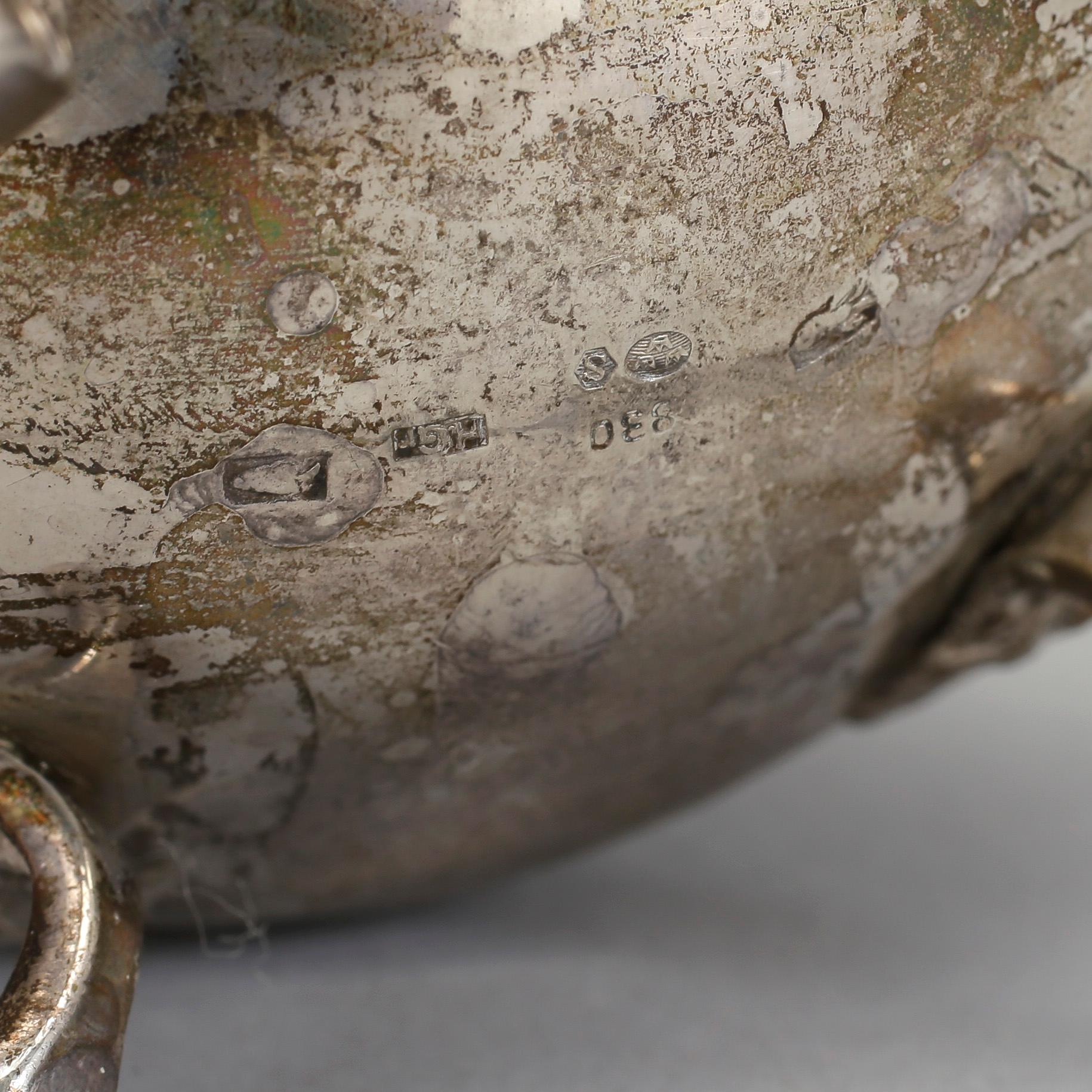 GRÄDDKANNA, silver. Svenska importstmpl. ca 218 g.