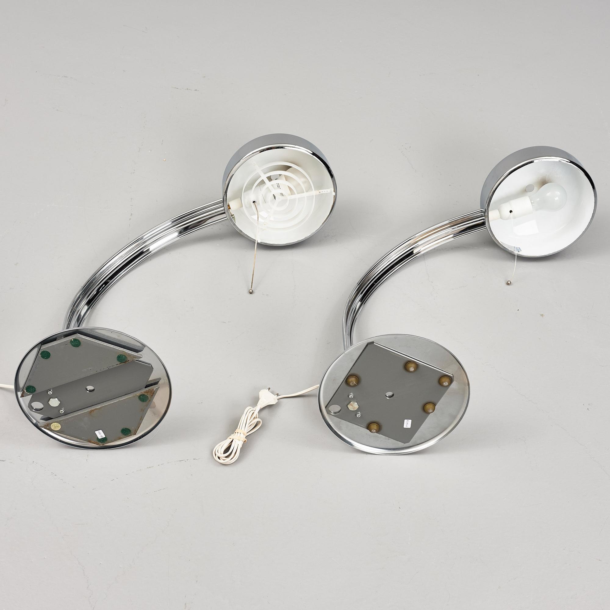 Richard Carruthers, a pair of 'Arcade' table lamps, for Ateljé Lyktan, Sweden 1970-80's.