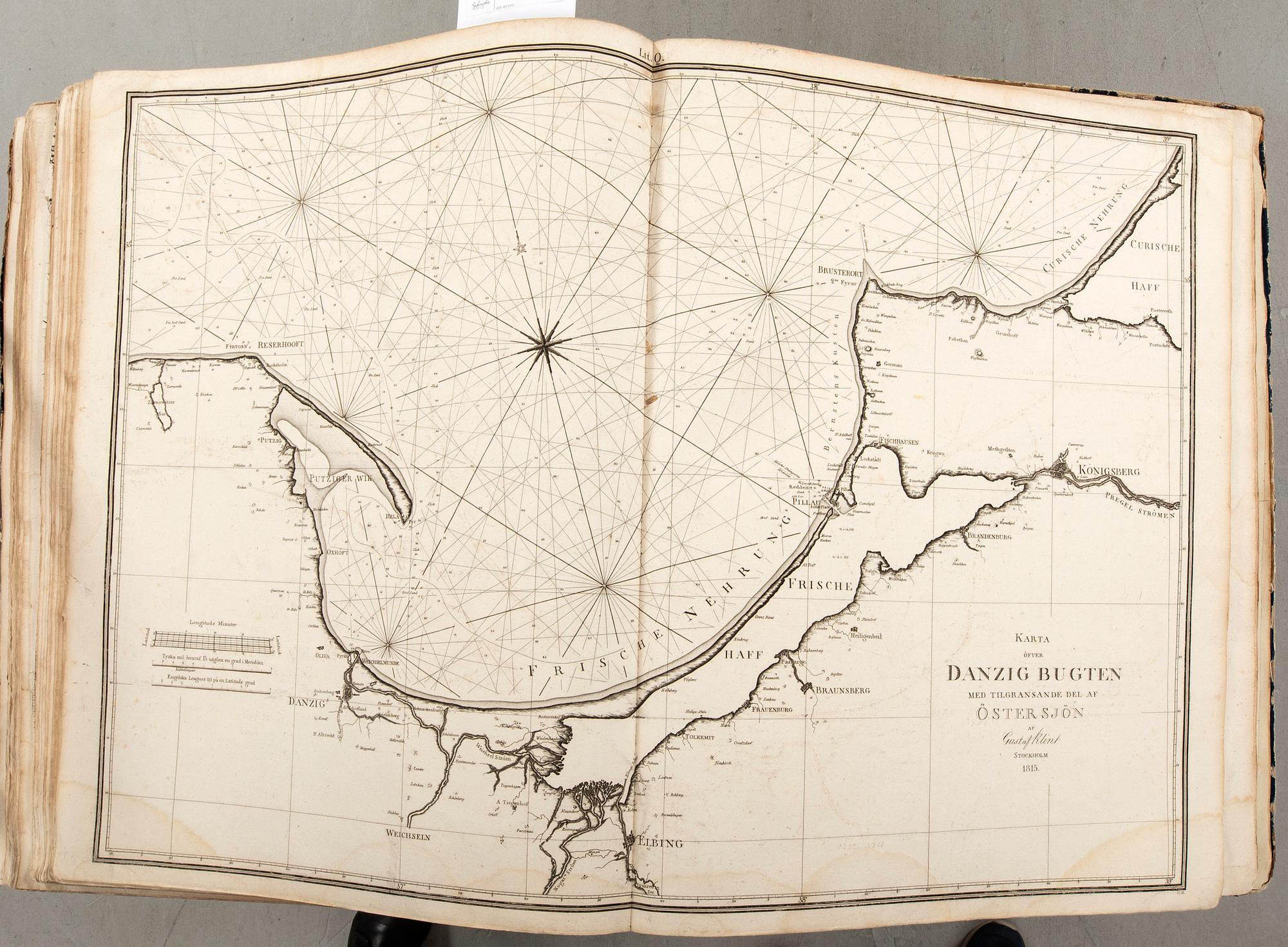 Gustaf af Klint, book, "Sweden's Maritime Atlas", 1797-1815.