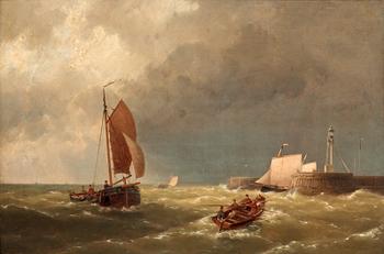 Hermanus Koekkoek I, Ships by the coast.