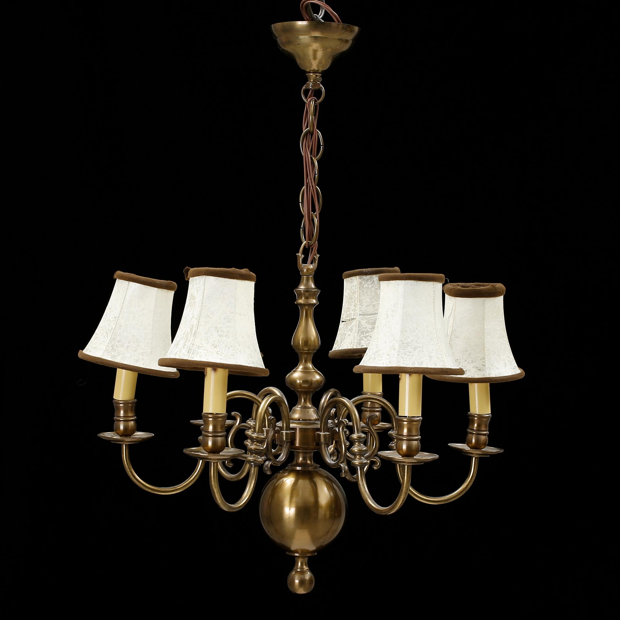 LJUSKRONOR, mässing, Barockstil.