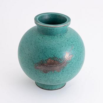 Wilhelm Kåge, a stoneware 'Argenta' vase, Gustavsberg.
