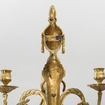 VÄGGAPPLIQUER, ett par gustaviansk stil, V Fong Grenna, 1900-talets mitt.
