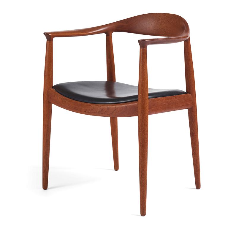 Hans J. Wegner, a teak 'The Chair/JH501, Johannes Hansen, Denmark.