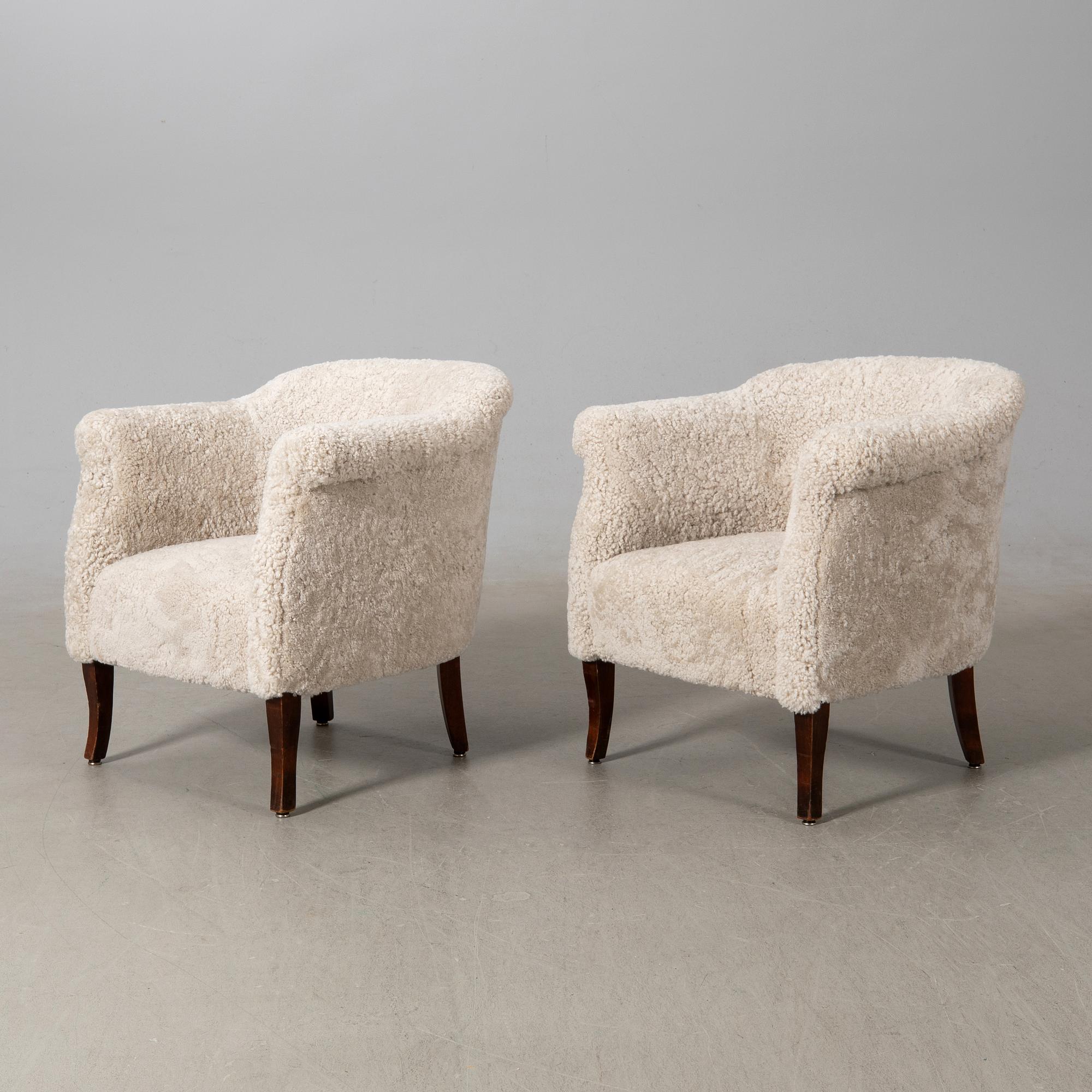 Fåtöljer, ett par, Swedish Modern, 1940-tal.