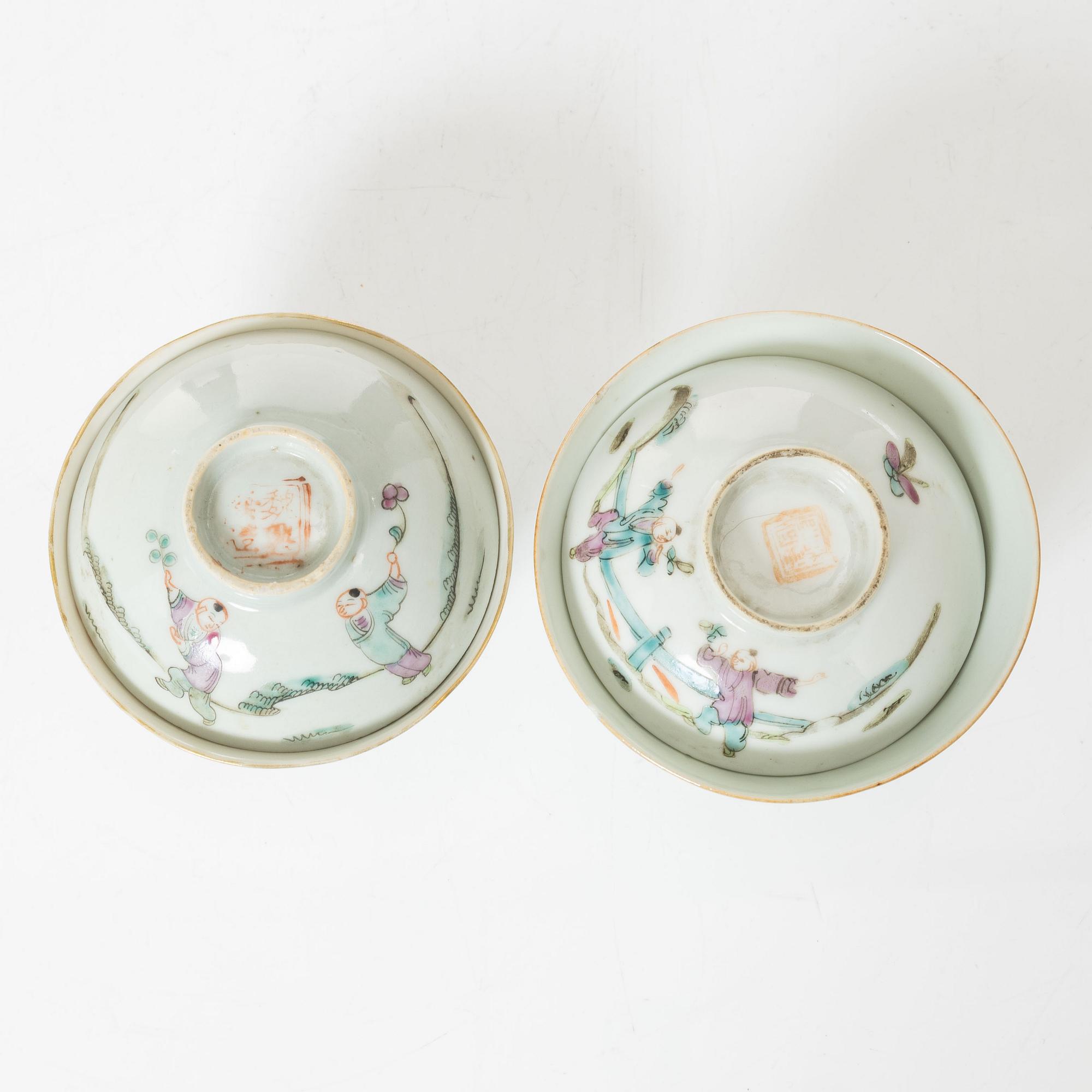 A group of  Chinese famille rose porcelain, around 1900.