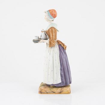 Jean-Etienne Liotard, efter, figurin, porslin, "chokladflickan", Meissen, omkring år 1900.