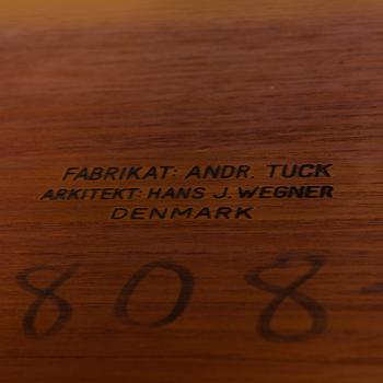 An oak and tek coffee table by Hans J Wegner for Andreas Tuck, 1960s.