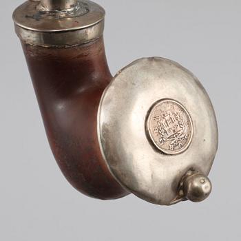 LÅNGPIPOR, 3 st, sjöskum, 1800-tal.