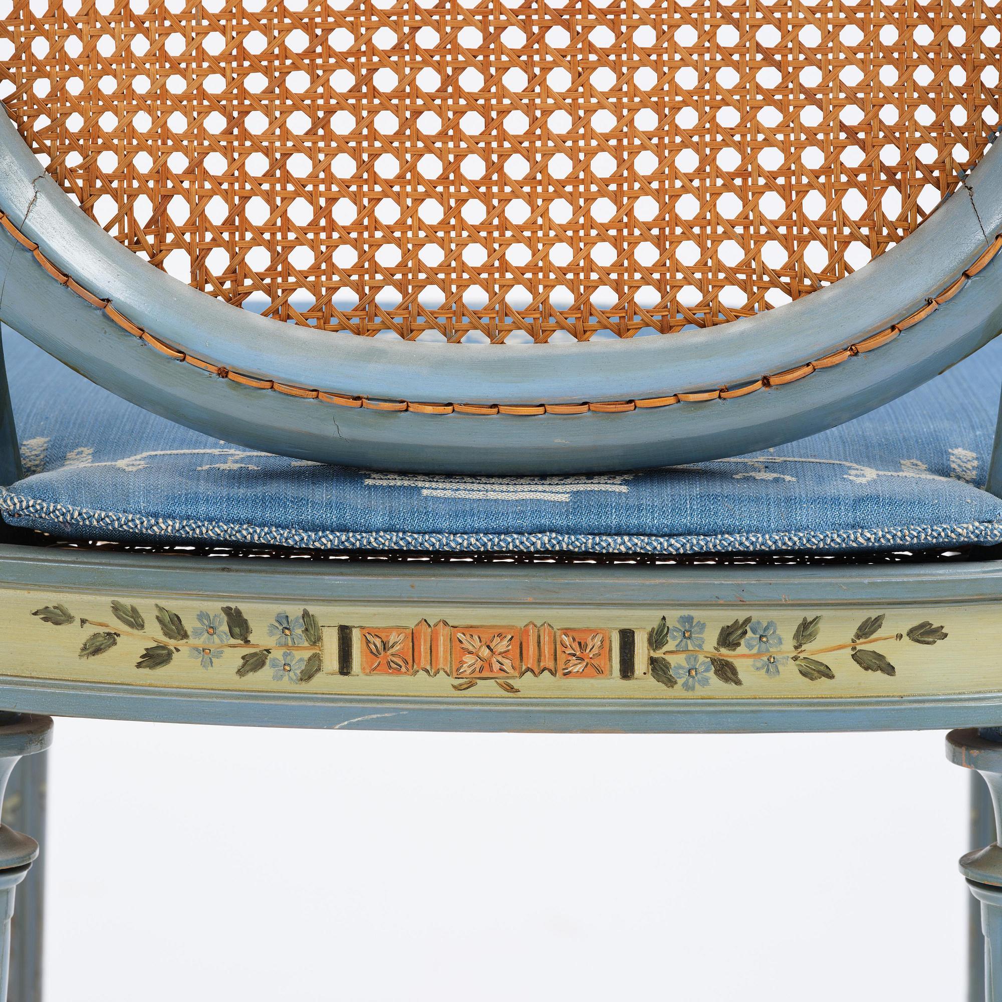 Carl Malmsten, a pair of Swedish Grace chairs, cabinetmaker Albin Johansson, Stockholm, for Villa Kvikkjokk, 1927.
