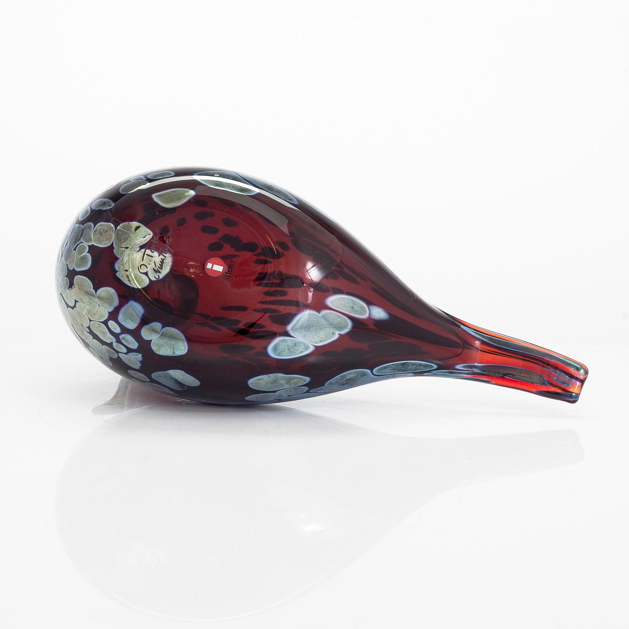 Oiva Toikka, A glass bird, signed O. Toikka Nuutajärvi.