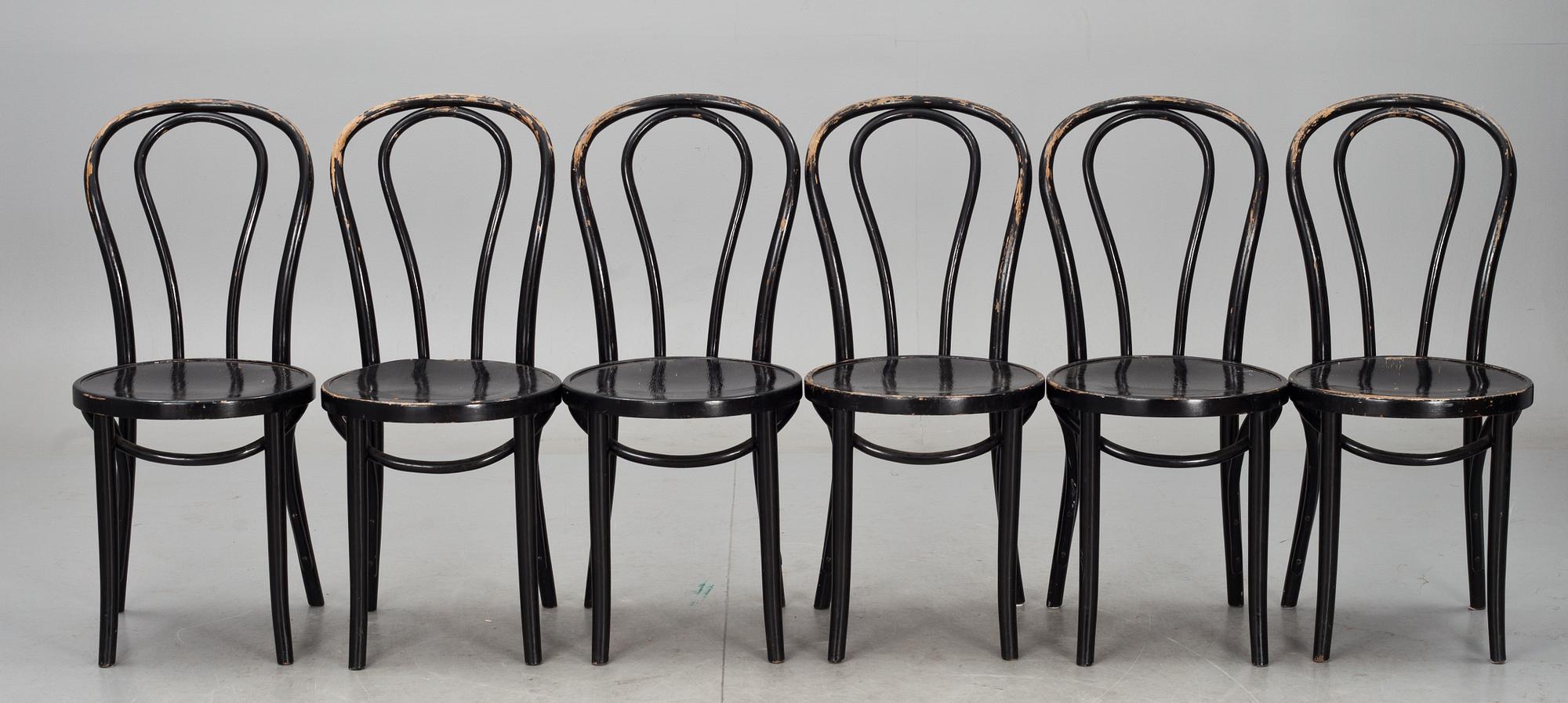 CAFÉSTOLAR, 6 st, 1900-talets första hälft.