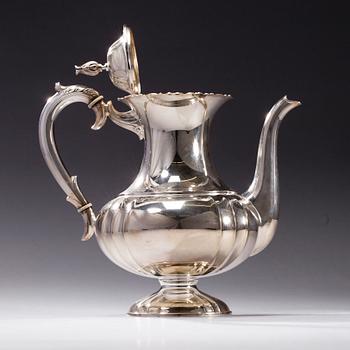 KAFFESERVIS, 3 delar, silver, Kultakeskus, Tavastehus 1969. Totalvikt ca 739 g.