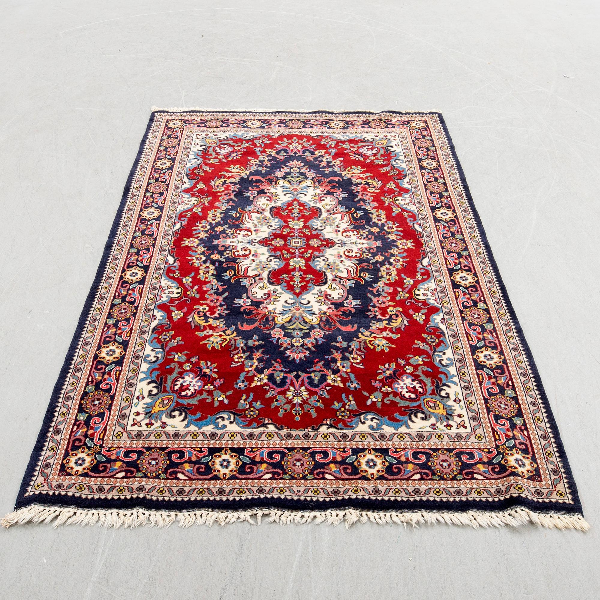 Keshan rug, old, approx. 189x125 cm.