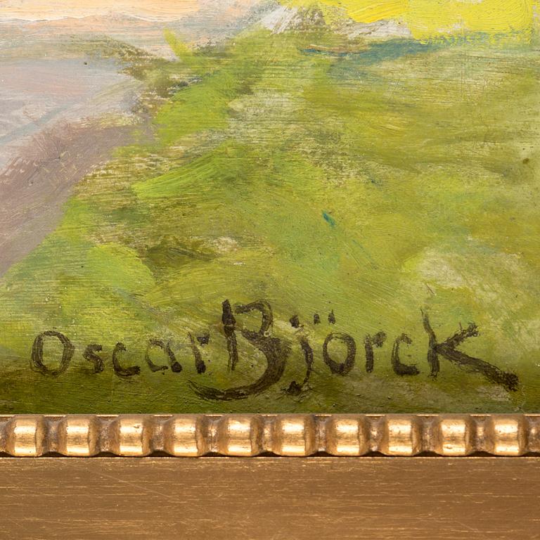 OSCAR BJÖRCK, oil on panel, signed Oscar Björck.