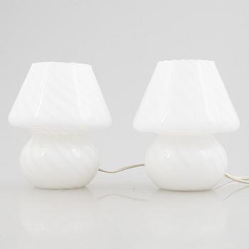 A pair of table lamps, Murano, Italy, 1970's/80's.