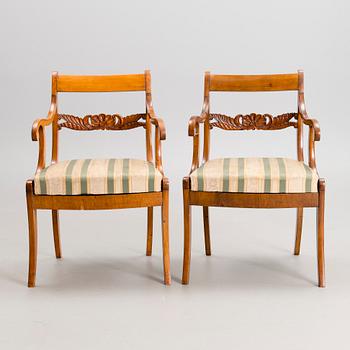 A pair of biedermeier chairs, mid-19th century.