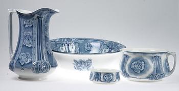 TVÄTTSET, 4 delar, flintgods, Alhambra, England, 1900-talets första del.