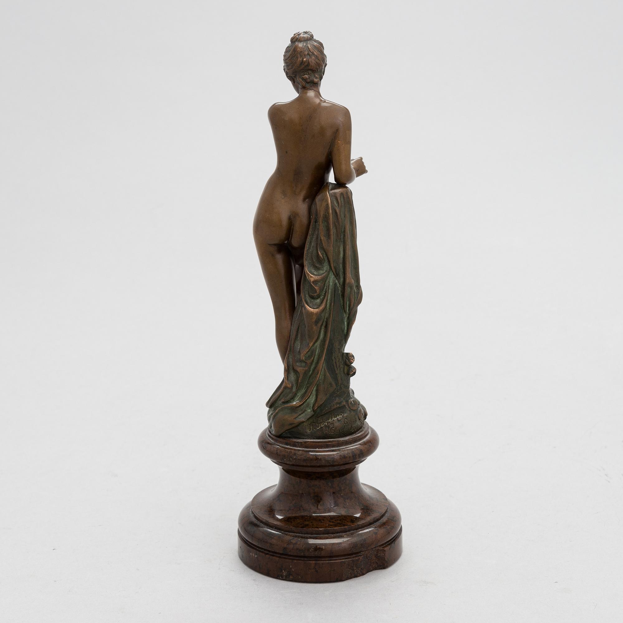 Felix Görling, a bronze sculpture, signed and marked H. Gladenbeck u. Sohn.