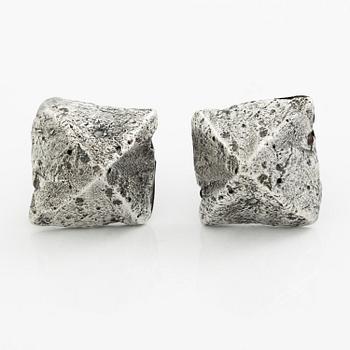 Björn Weckström, a pair of cufflinks, silver, Helsinki 1964.