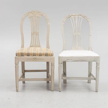 Chairs, two, ax model, late Gustavian, circa 1800.