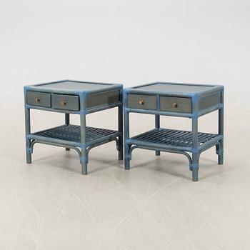 Bedside tables, a pair, DUX, 1970s/80s.