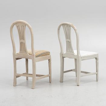 Chairs, two, ax model, late Gustavian, circa 1800.