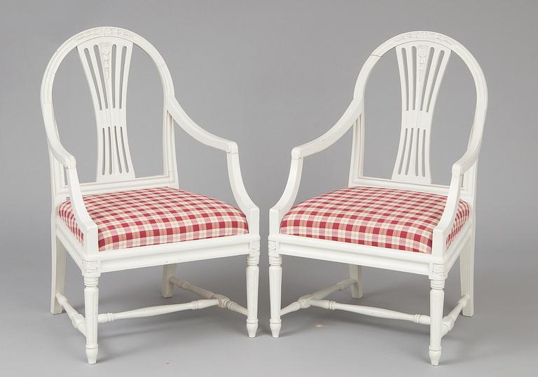 A PAIR OF ARMCHAIRS.