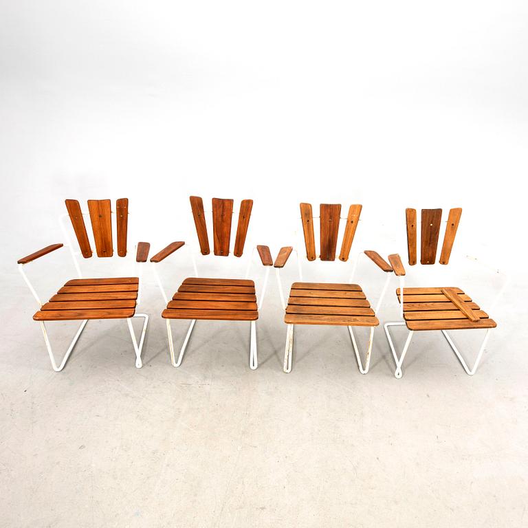 Garden Chairs, 4 pcs, Mid-20th Century.