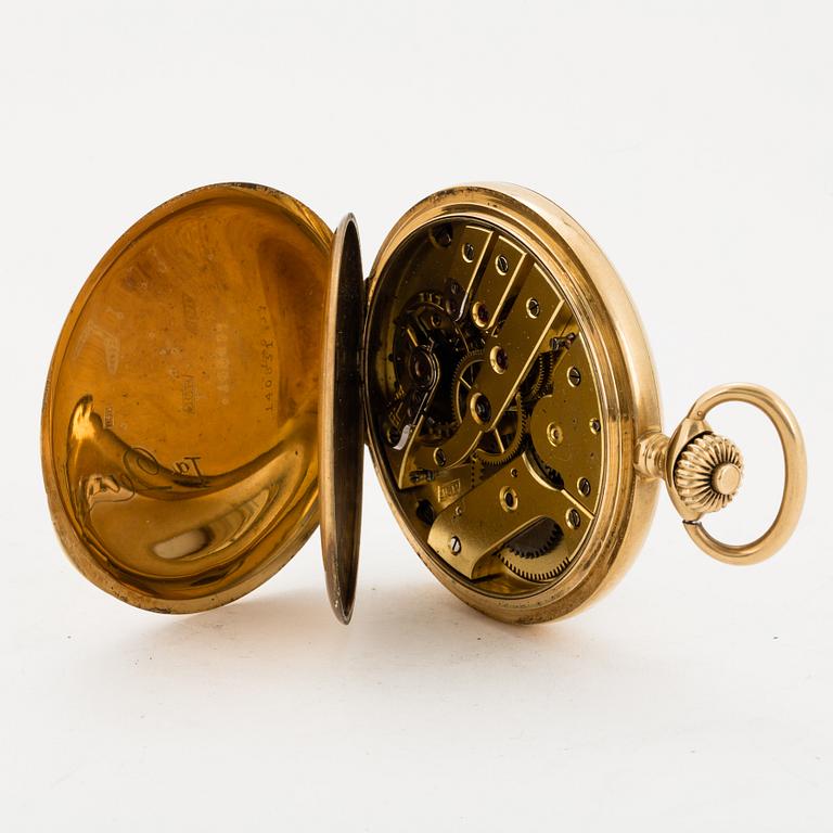 Pocket watch, JCB, hunter, 51 mm.