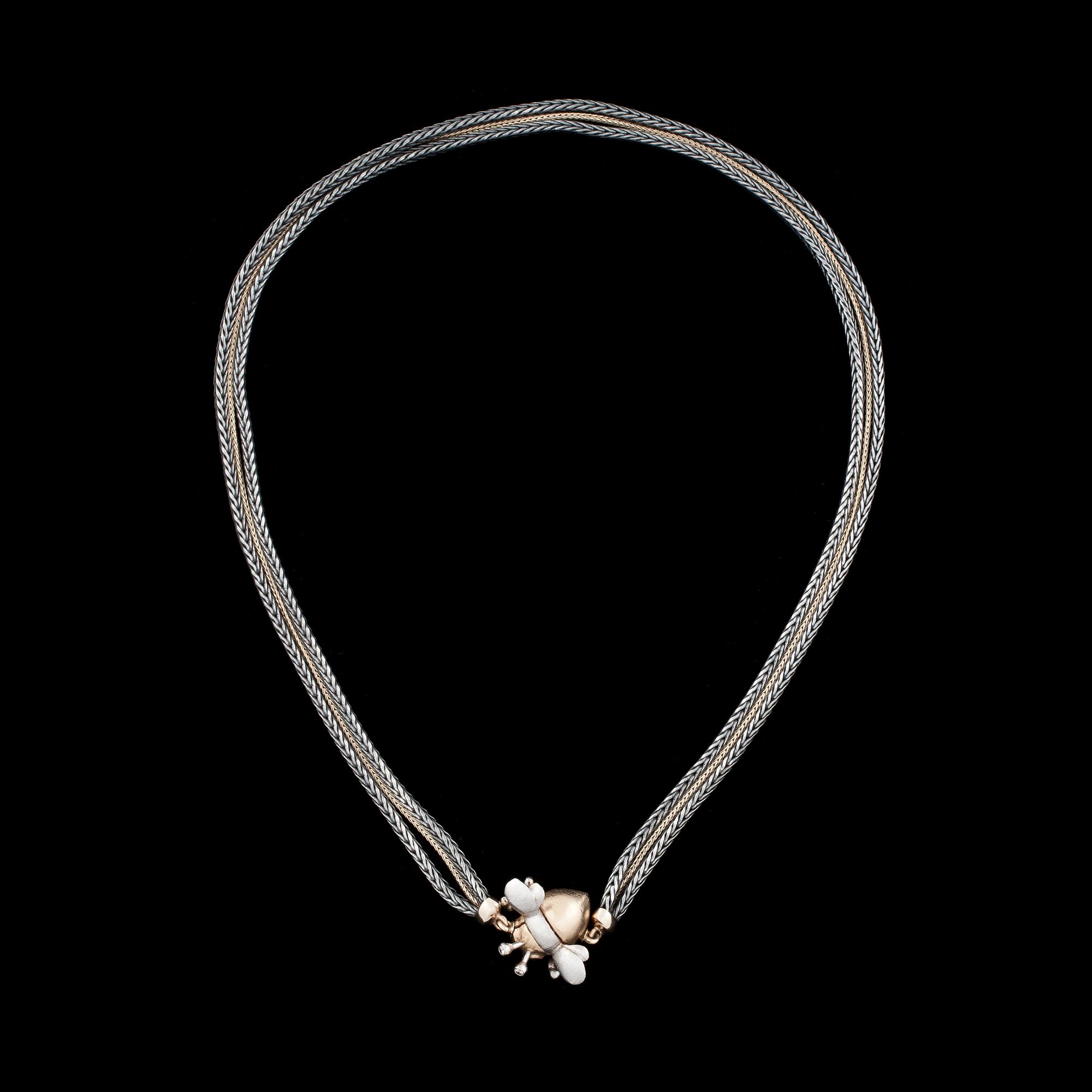 COLLIER, 18k guld resp. silver. Ole Lynggaard, Danmark. Vikt tot 30 g.