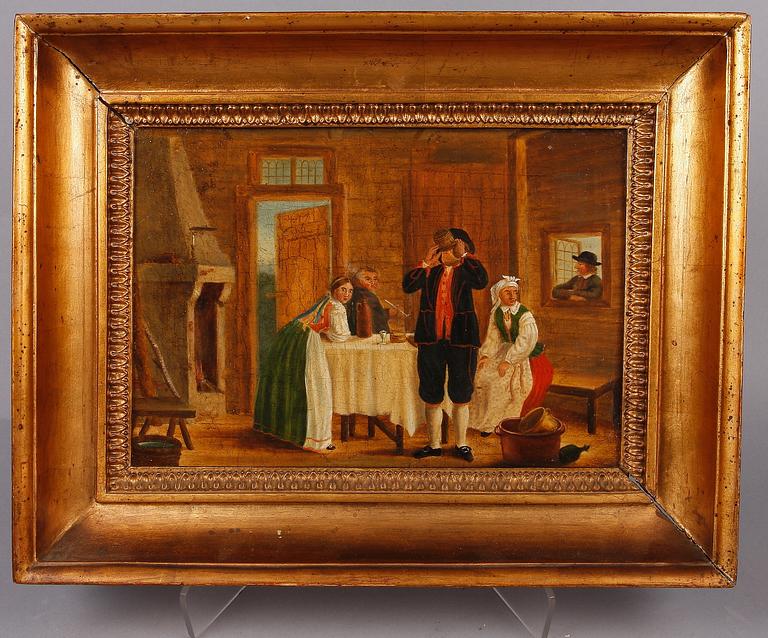 OKÄND KONSTNÄR, olja på duk, Sverige 1800-tal.