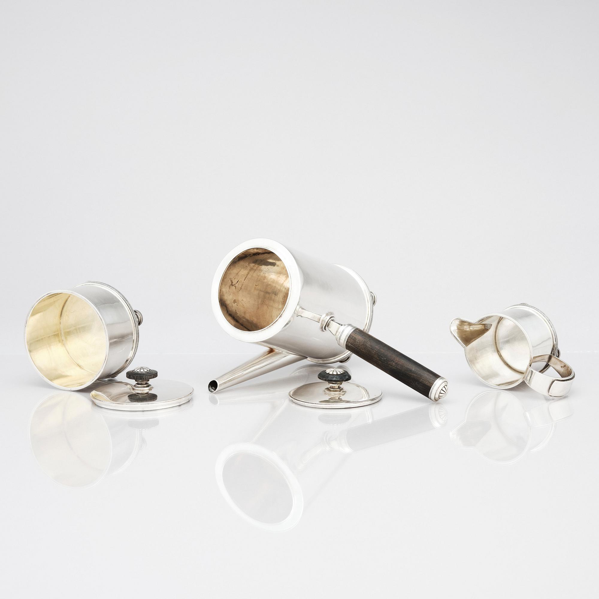 Atelier Borgila, a sterling mocca service, Stockholm 1934.