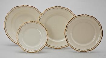 MAT- OCH KAFFESERVIS, snarlika del,  porslin, Hackefors, 1900-talets mitt.