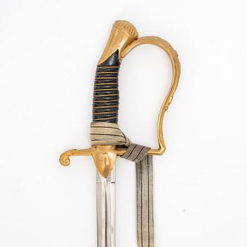 Sabel svensk, m/1889 för artilleriofficer.