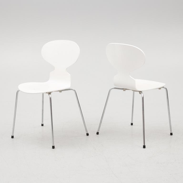 Arne Jacobsen, chairs, 6 pcs, "The Ant", Fritz Hansen, Denmark, 2004.