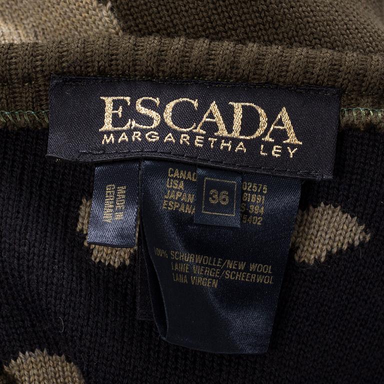 Two wool sweaters by wEscada, in size 36 and 38.