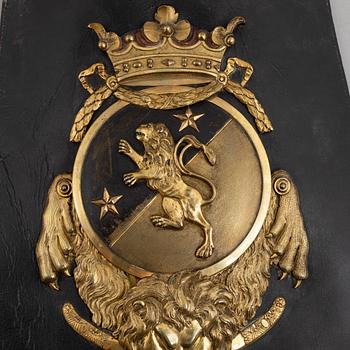 Sabre pouch, model 1797 for an officer in the Västgöta Dragoons.