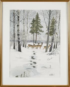 LARS HOLM, 2 st, akvareller, signerade och daterade -83 och -84.