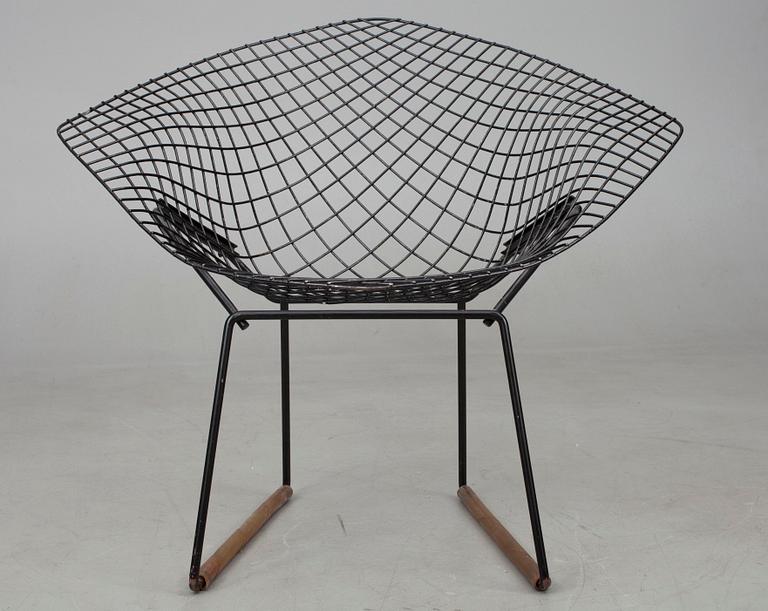 FÅTÖLJ, "Diamond chair" Harry Bertoia. 1900-talets senare hälft.