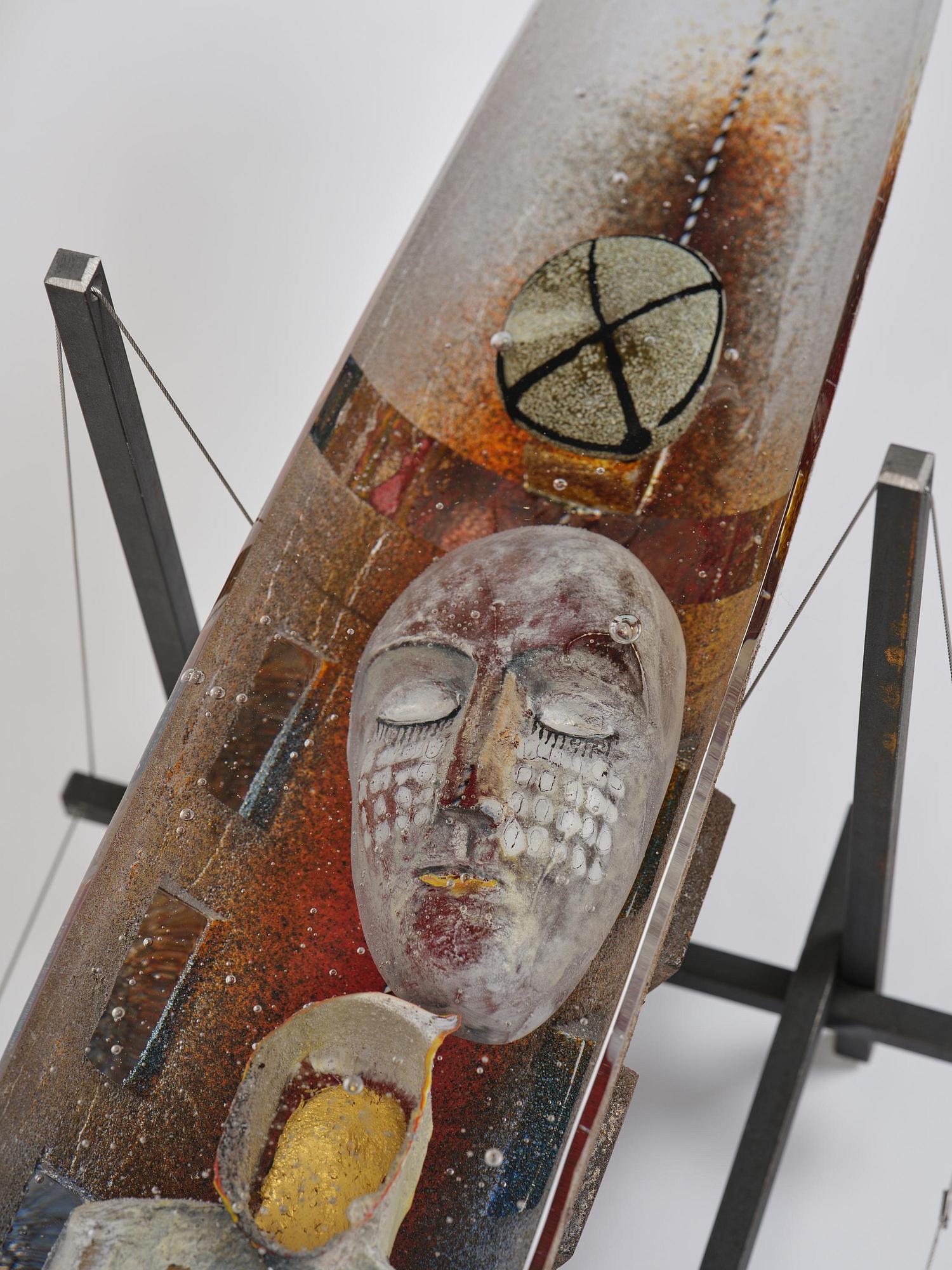 Bertil Vallien, "Sleeping Princess un-20", a unique sand cast glass sculpture, Kosta Boda, Sweden.