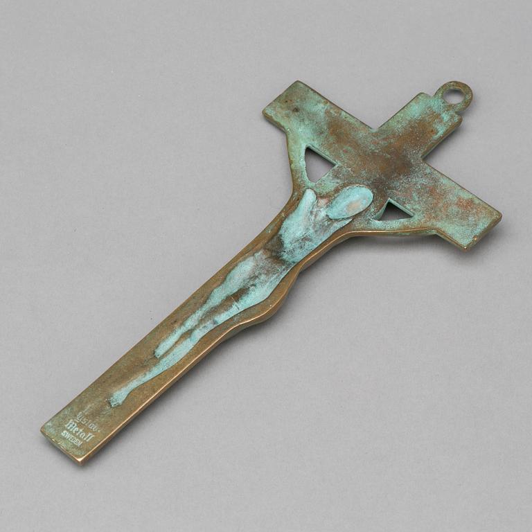 KRUCIFIX, Ystad metall. 1900-tal.