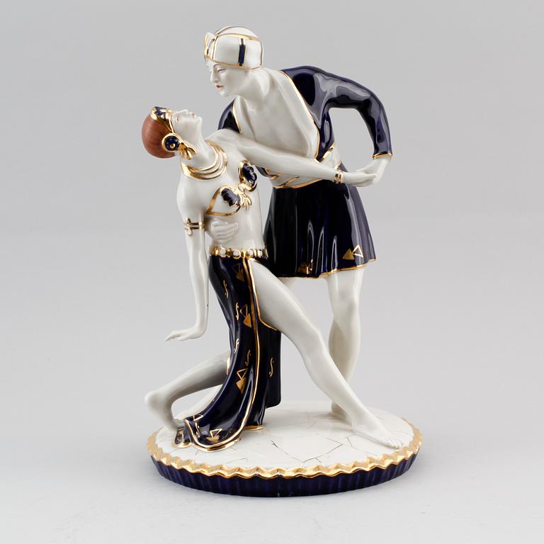 FIGURIN, porslin, Royal Dux, 1900-talets mitt.