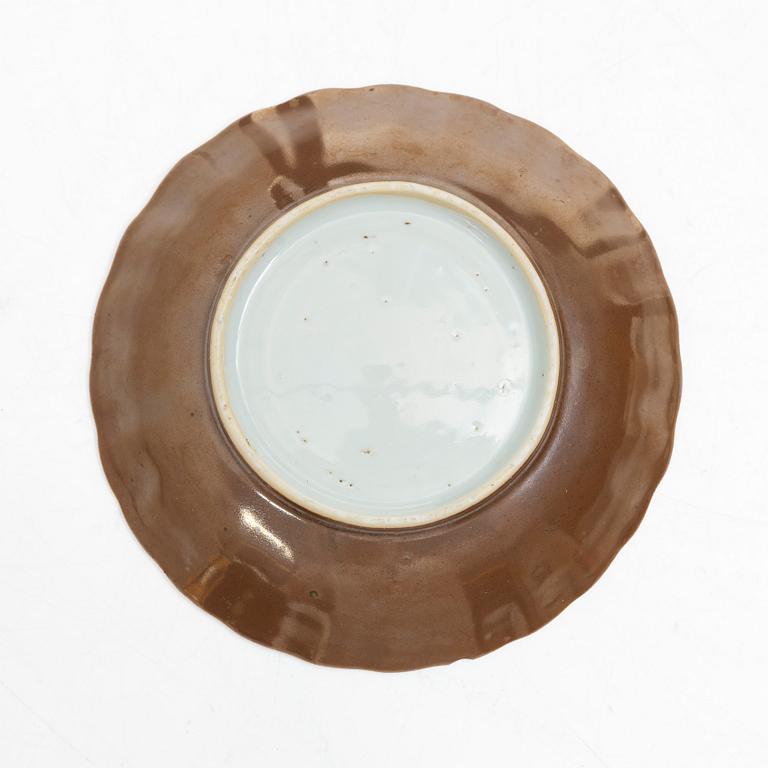 Parti koppar och fat, porslin, Kina, 1700-tal.